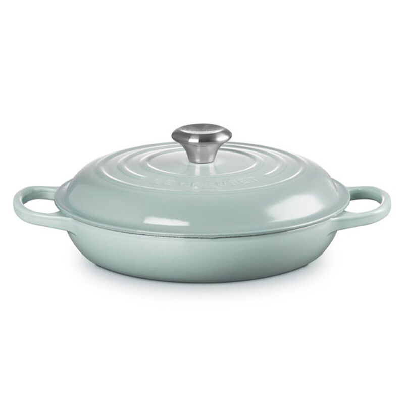 Le Creuset Cast Iron Shallow Casserole 26cm - Sea Salt image number 0
